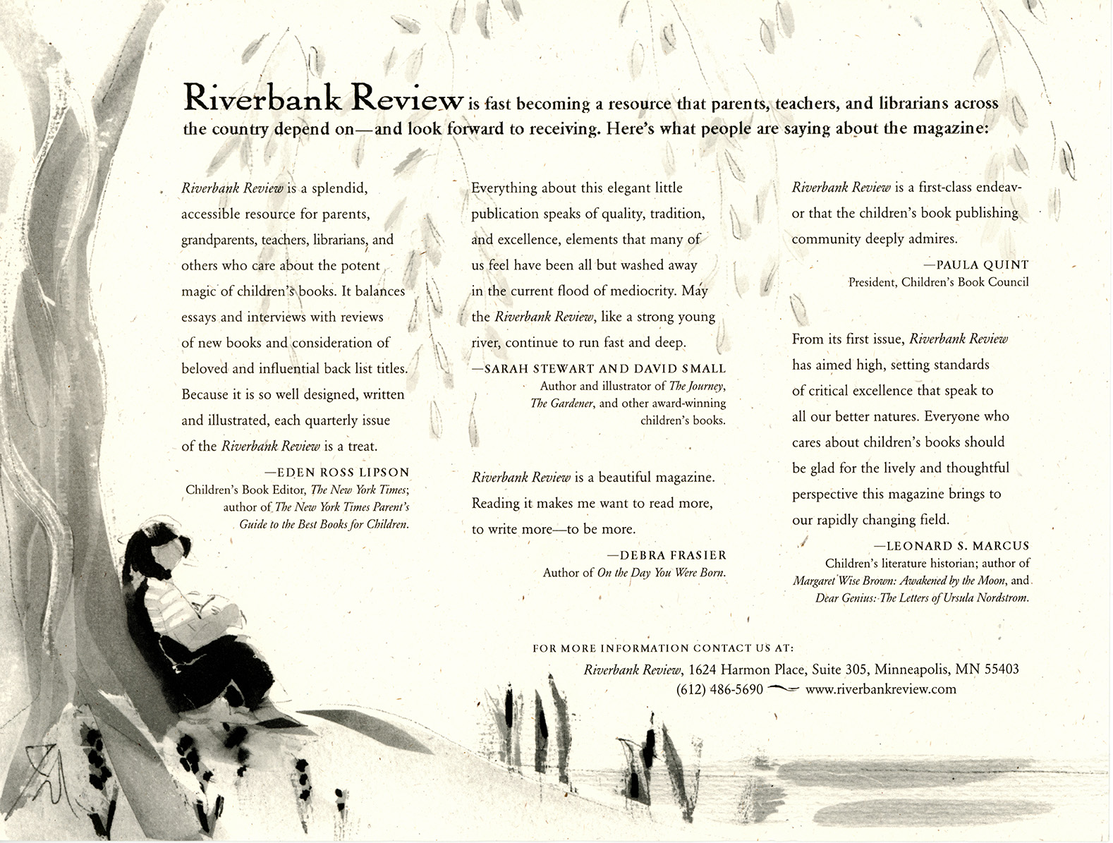 Riverbank Review testimonials